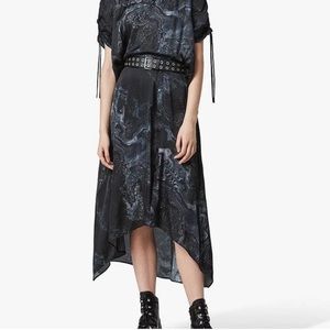 AllSaints Print Midi Dress